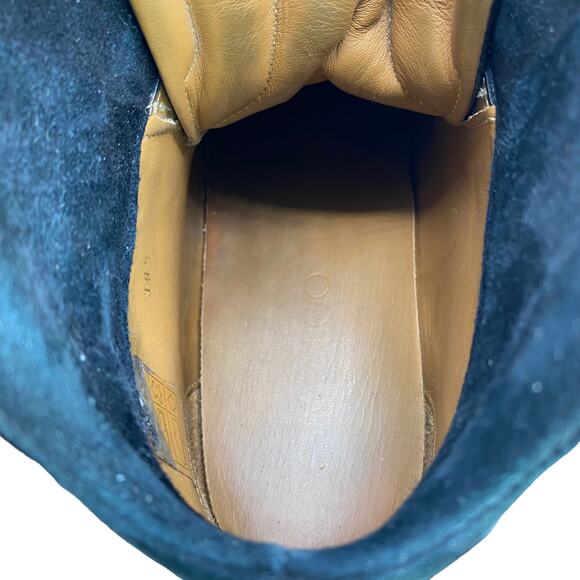 Jimmy Choo 8.5 Black Suede Alligator High Top Sneakers - Picture 10 of 12